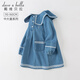 戴維貝拉（DAVE＆BELLA）童裝牛仔連衣裙女童公主裙中大童衣服春秋新款學(xué)院風(fēng)裙子大童服裝 牛仔藍 140 cm（建議身高130-140cm）