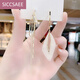 SICCSAEE 歐美氣質(zhì)時(shí)尚個(gè)性AB款不對(duì)稱幾何流蘇耳環(huán)夸張網(wǎng)紅耳飾銀針耳釘 金色 銀針