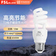 FSL佛山照明螺旋燈泡E27螺口高亮三基色電子熒光燈緊湊型節(jié)能燈 E27螺口 尺寸42*128mm功率13W 白光6500K【五個(gè)裝】
