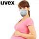 德國(guó)uvex3220 N95活性炭口罩 裝修防塵 PM2.5防護(hù) FFP2防霧霾帶呼吸閥 防異味3220帶活性炭5只