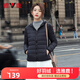 雅鹿反季輕薄羽絨服女短款連帽秋冬新款90絨輕便外套K 黑色 165/L