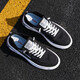 人本男士休閑鞋春秋港風(fēng)復古男鞋帆布簡(jiǎn)約套腳懶人鞋透氣百搭運動(dòng)板鞋 黑色 42