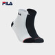 FILA 斐樂(lè)官方男襪中腰襪套裝簡(jiǎn)約運(yùn)動(dòng)襪中筒襪兩雙裝 標(biāo)準(zhǔn)白/傳奇藍(lán)-99 XS