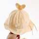 貝娜茜嬰兒帽子春秋薄款男女寶寶棉布可調防曬漁夫帽盆帽嬰幼兒兒童帽冬季 PM566-黃色 2-18個(gè)月（39-48CM）