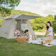 牧高笛（MOBIGARDEN）家庭露營帳篷公園海灘全自動免搭建黑膠速開帳篷多人折疊零動帳 空間版145帳篷-米白（黑膠版）