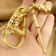 創(chuàng  )意黃銅鑰匙扣手工小鳥(niǎo)汽車(chē)鑰匙鏈圈個(gè)性耳勺掛件男女士高檔禮品 小鳥(niǎo)鑰匙扣+帶鉆原色耳勺+葫蘆