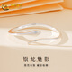 中國黃金（CHINA GOLD）蛇形999足銀手鐲女蛇年本命年銀鐲子七夕節(jié)禮物送女朋友送 靈動小蛇/約19g