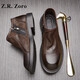 Z.R.Zoro品牌馬丁靴男2025秋冬新品時(shí)尚切爾西靴男低幫休閑皮鞋男英倫男靴 咖啡色反絨皮 42