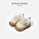 小羊沃利woollykids小羊沃利24冬季皮毛一體保暖童鞋包頭防踢魔術(shù)貼學(xué)步鞋 奶茶棕 19 碼適合腳長(cháng)11.6-12.0cm