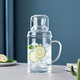 美斯尼 復(fù)古涼水壺耐高溫玻璃冷水壺套裝涼水杯涼白開水壺?zé)o鉛玻璃水壺 小壺  1100ml