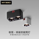 邁博（MYBBO） 方形明裝筒燈led雙頭斗膽燈射燈天花過道客廳無主燈照明方形盒子斗膽燈格柵燈 單頭黑白款/7W_3000K_60°
