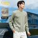 卡賓男裝 加絨針織衫字母提花2024秋冬新款毛衣休閑舒適長(cháng)袖線(xiàn)衫A 豆沙綠28 L /175/50