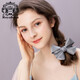 皇家莎莎發(fā)夾發(fā)飾韓國發(fā)卡頂夾蝴蝶結(jié)彈簧夾女頭飾盤發(fā)卡子頭花 銀灰509172