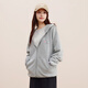 Champion冠軍連帽衛衣男刺繡小Clogo拉鏈開(kāi)衫外套潮 淺灰色 XL 