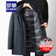 羅蒙羽絨服男可脫卸內(nèi)膽秋冬中長(zhǎng)款90白鵝絨羽絨衣保暖御寒爸爸裝外套 藏青色【90%白鵝絨】 190/3XL