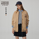 Teenie Weenie小熊秋季簡(jiǎn)約學(xué)院風(fēng)棒球服衛衣開(kāi)衫外套寬松時(shí)尚女裝 卡其色 M (165)