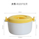 Aseblarm微波爐專用加熱器皿蒸盒蒸籠用品容器蒸米飯蒸具飯煲蒸鍋碗煮飯鍋 微波爐大號(hào)飯煲(2800ml)