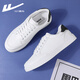 回力男鞋小白鞋男夏季透氣板鞋軟底潮流情侶休閑運動(dòng)鞋百搭鞋子男 白黑-皮面 42