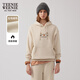 Teenie Weenie小熊女裝連帽衛衣冬季時(shí)尚美式帽衫簡(jiǎn)約休閑上衣外套 淺卡其色 L (170)