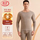 浪莎保暖內(nèi)衣男士24年秋冬季新品羊絨蠶絲7A抗菌圓領(lǐng)德絨發(fā)熱磨絨套裝