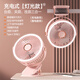 美納美夾扇小風(fēng)扇迷你辦公室學(xué)生宿舍床頭usb充電風(fēng)扇多功能臺式壁掛扇 【臺夾兩用】粉色五檔風(fēng)速3檔燈光USB款