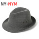 NY-NYM禮帽男中老年男士帽老人帽子禮物爸爸帽時(shí)尚禮帽爵士帽節日送父親 深灰 58#