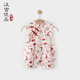 漢宮優(yōu)品女寶寶周歲禮服衣服夏季無袖薄款新生兒哈衣中國風(fēng)連體衣爬爬服 金烏玉兔 80cm