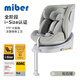 Miber汽車兒童安全座椅嬰兒寶寶0-4到12歲汽車用可坐可躺360度旋轉(zhuǎn)車載 highline-lite松石綠