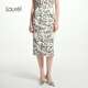 Laurèl25春新款國風(fēng)白描長款鉛筆裙女LWD361Q00900 黑花卉 S 160/66A