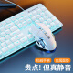 狼途（LANGTU） 游戏有线机械手感键盘鼠标套装（超薄静音键盘 键鼠套装 笔记本电脑办公键盘  ） 白冰蓝+机械蛇鼠标白色