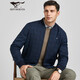 七匹狼夾克男春季外套男士格子格紋休閑商務(wù)棒球領(lǐng)單茄克衫防風(fēng)衣男裝QA 101(藏青) 2XL 180/96A