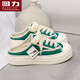 回力女鞋帆布半拖鞋外穿一腳蹬懶人休閑鞋855 綠色 37