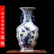 景德鎮(zhèn)新古典中式陶瓷器青花仿古花瓶擺件客廳博古架酒柜家居復(fù)古裝飾品 青花瓷瓶