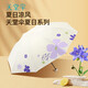 天堂傘新品黑膠防曬防紫外線太陽傘便攜折疊晴雨兩用女士傘 夏天的風(fēng)-米黃