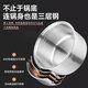大良印記?適用于蘇泊爾CFXB40FD19A-75/40FC19A-75/CFXB40FD11-75電飯煲內(nèi)膽4L升304不銹鋼三層鋼0涂層鍋 適用CFXB40FD19A-75內(nèi)膽