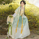 葵馴漢服女原創(chuàng  )宋制古裝褙子吊帶中國風(fēng)齊腰襦裙學(xué)生超仙表演服 茶靈綠 L