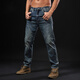季言重磅男士牛仔褲男秋季2021新款修身直筒水洗高端彈力休閑男褲 藍色 33