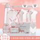 小皮特新生兒禮盒套裝春秋夏季嬰兒衣服剛出生寶寶用品初生滿月見面禮物 夏季款粉色20件 59cm 【0-3個月】丨高檔禮盒