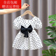 沁悅（QINYUE）0-3-6歲小女孩穿的女童公主連衣裙夏季2022新款薄款小童兒童網(wǎng)紅 白色波點(diǎn)中裙 可雙面穿 110 建議身高95-105cm