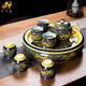 艾瑩嘉（Aiyingjia）景德鎮(zhèn)陶瓷茶具套裝高端家用辦公客廳會(huì)客中式功夫茶杯茶盤(pán)泡茶壺 高檔黃海龍茶具 8個(gè)