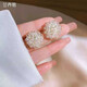 蘭卉銘S925銀針水晶花朵耳釘2023年新款潮仙氣耳環(huán)女氣質網(wǎng)紅潮流耳飾 白色水晶花朵