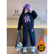 HWHE設計師品牌童裝女童衛衣套裝春秋新款加絨中大童運動(dòng)洋氣兒童潮牌 黑色套裝【加絨】 加厚 150 cm