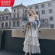 確彤白色連衣裙女夏季2025新款海邊度假沙灘裙純欲無(wú)袖吊帶裙子 白色 XL