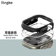 RingKe輕薄表殼適用于A(yíng)pple Watch蘋(píng)果手表簡(jiǎn)約防摔iWatch保護殼 啞光黑+透明【2件裝】 AppleWatchUltra3/2/1 49mm