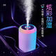 齊選車(chē)載空氣凈化器香薰機汽車(chē)用噴霧霧化加濕車(chē)內氛圍燈噴霧車(chē)家兩用 【白色】七彩炫酷跑馬燈