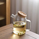 賢豐 玻璃泡茶壺冷水壺軟木蓋斜口冷泡壺創(chuàng  )意簡(jiǎn)約花果茶壺下午茶涼水壺冰川茶杯家用辦公茶具套裝 紐扣泡茶壺1.2L