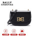 巴利（BALLY）新款女包簡約黑色女士皮革斜挎包新月包單肩包百搭經(jīng)典款 6236546 黑色