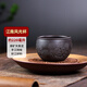 壺銘光陰宜興原礦紫砂杯純全手工品茗杯茶道配件家用主人杯江南風(fēng)光