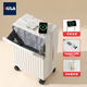 DULA前開(kāi)蓋杯架高顏行李箱多功能拉桿箱USB充電旅行箱登機箱密碼箱子 皓月白-前開(kāi)口+杯架+USB雙充電口 20英寸 【登機箱-干濕分離內里】