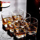 天喜（TIANXI）白酒杯玻璃洋酒杯烈酒杯啤酒杯家用威士忌洋酒杯水杯套裝 【四方杯六只裝】 150ml
